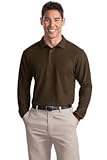 Port Authority Men's Port Authority Long Sleeve Silk Touch L Coffee Bean