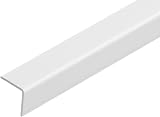 Cezar White PVC Corner 90 Degree 1M Wall Edge Protector 20x20mm