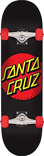 Classic Dot Black/red Mini Complete Skateboard - 7.25" X 31.