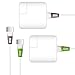 TUDIA [Klip 4Pcs Snap On Charging Cable Cord Saver Protector Compatible with MacBook Magsafe 2 Power Adapter - Green & Gray