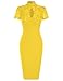 MUXXN Women's 1940's Vintage Floral Lace Keyhole Bodycon Hot Pencil Dress
