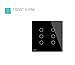 LIVOLO Black US Standard Luxury Tempered Glass Panel For 3 Gang&3 Gang Touch Switch, C5-C3/C3-12