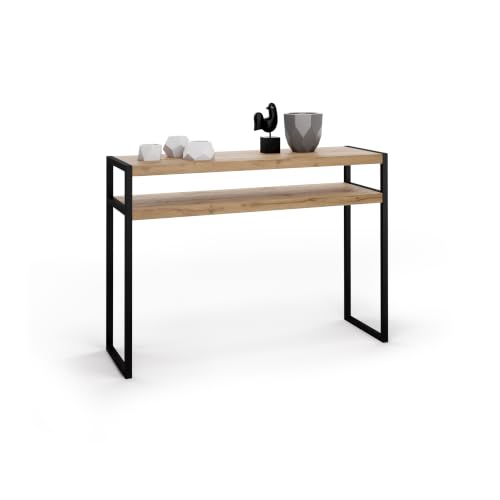 MOBILI FIVER, Luxury, Konsolentisch, rustikale Eiche, Made In Italy