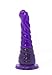 Healthy Vibes Spiral Anal Dildo 6'' Soft Purple Jelly Probe For Men, Women, and Couples Phthalate-Free, Non-Toxic, Suction Cup, Strap On Compatible