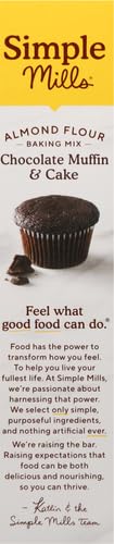 SIMPLE MILLS ALMOND FLOUR BAKING MIX, CHOCOLATE MUFFIN & CAKE MIX – GLUTEN FREE, PLANT BASED, PALEO FRIENDLY, 11.2 OUNCE (PACK OF 1)
