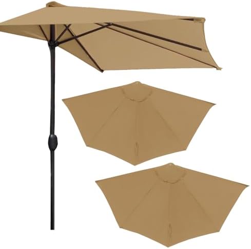 curved cantilever patio umbrella GRAND Patio 11 ft Outdoor Patio Offset Cantilever Umbrella with Base, Curved Tilt Design, Polyester Fabric, Champagne