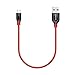 Anker Powerline+ Micro USB The Premium Durable Cable [Double Braided Nylon] for Samsung, Nexus, LG, Motorola, Android Smartphones and More (Red_1ft, 1ft) primary