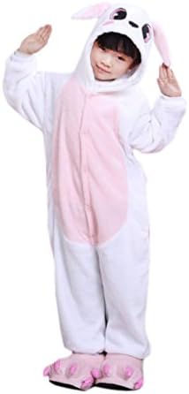 Yamer Christmas Homewear Fleece Boys Bunny Jumpsuit Cartoon Pijamas for Cosplay