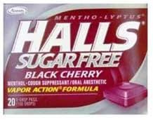 Halls Sugar Free Black Cherry - 25 count bag, 48 per case