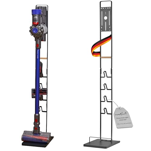 Staubsauger Ständer Halterung universal kompatibel mit Dyson V15, V12, V11, V10, V8, V7, Bodenständer, Zubehör Halter, Schwarz