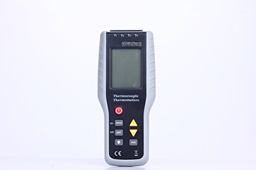PerfectPrime TC41, 4-Channel K-Type Digital Thermometer Thermocouple Sensor -200~1372°C/2501°F, 20 x 4 Data Log Storage Function - Thumbnail 3