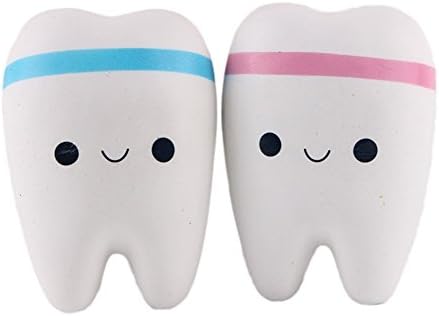 GogoForward Kawaii Jumbo Tooth Squishy Slow Rising Stress Hand Toy Phone Charms Pendant