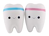 GogoForward 1pcs Randomly Color Cute Cartoon Tooth Pendant Squishy Toys Slow Rebound Stress Reliever Toys