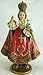 Roman Infant Of Prague With Cross Royal Red Robes 2 x 6 Inch Resin Stone Tabletop Figurine  
