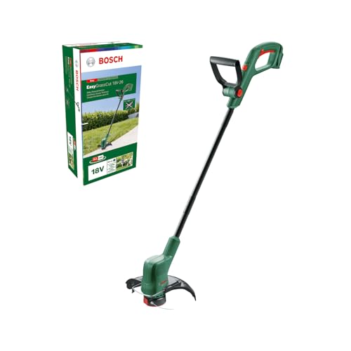 Bosch Home and Garden Tagliabordi a batteria EasyGrassCut 18V-26 (senza batteria, sistema a 18 Volt, diametro di taglio 26 cm, in scatola di cartone)
