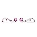 925 Sterling Silver Flower Vine Cuff Earrings ? Chuvora Jewelry ? Fuchsia Pink Crystal Ear Crawlers