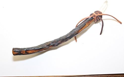 Arkansas Crystal Healing Wand Crystal Wand w/ Healing Crystals Great Pagan/Wiccan Wand; Harry Potter; Wizard Wand Naturally Burned Western Sagebrush Staff, Shoestring Leather
