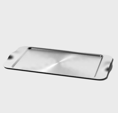 Mod18 Steelworks, 20" x 11" Rectangular Tray, Brushed Stainless