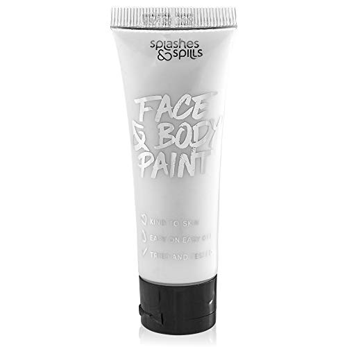 Face and Body Paint Cream - White, 30ml - Pretend Costume and Dress Up Makeup by Splashes & Spills - Thumbnail 5