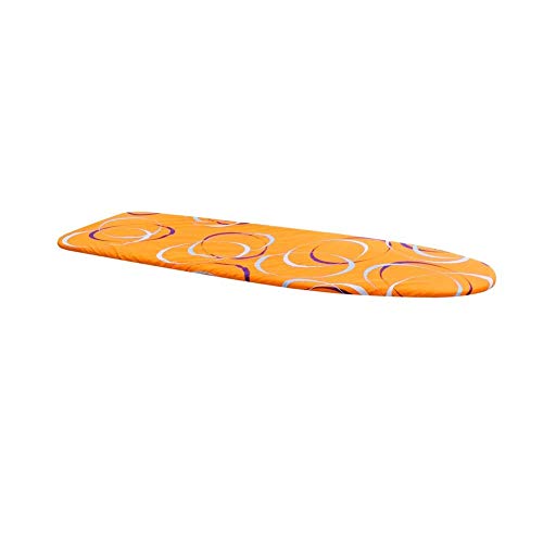 Duwee 15â€x54â€ Cotton Replacement Ironing Board Cover with Thicken Felt Material Padding, Unique Tightening MechanismÂ Elastic Cord. (Orange B)