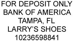 Custom for Deposit Only Stamp (5 Lines)