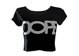 Mymixtrendz Women Short Sleeve Homies Dope Like a Boss Crop Top