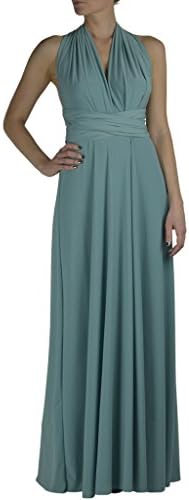 VonVonni Women's Transformer Dress, Long One Size Fits All Ibiza (sage)