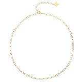 Aobei Pearl 18k Gold Oval Link Chain Choker