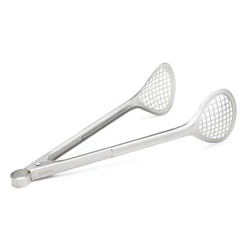 Cuisipro Stainless Steel Wide Grill/Fry Tongs, 12-Inch