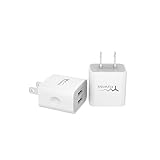 Yuwiss Dual USB Travel Wall Charger Adapter Quick Charging Block Plug for iPhone 5 6 6s 7 Plus, Samsung Galaxy/ Edge, Nexus, HTC, LG, Kindle Fire (2 pack)