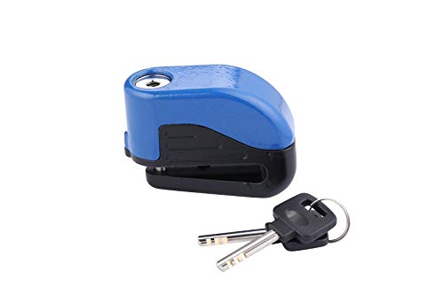 I-MART Alarm Disc Lock, Anti Thief Brake Disk Wheel Security Lock 110db 6mm Pin for Motorcycle, Bike (Blue) - Thumbnail 3