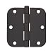 3 Pack - Cosmas Flat Black Door Hinge 3.5" Inch x 3.5" Inch with 5/8" Inch Radius Corners - 37564