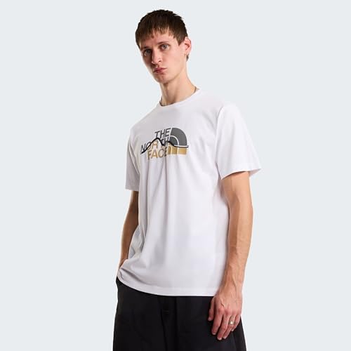 - Mountain Line normal geschnittenes T-Shirt mit Grafik für Herren - TNF White, M