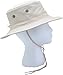 Sloggers Classic Cotton Hat with Wind Lanyard, Stone, UPF 50+ Maximum Sun Protection, Style 4471ST,Adjustable Small to Medium