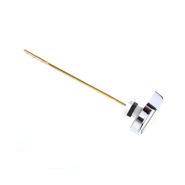 SODIAL(R) Side Mount Toilet Tank Flush Lever Handle for Toilets Yellow silver