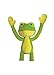 Stretchkins Frog Life-size Plush Toy That You Can Play, Dance, Exercise and Have Fun With by Strecthkins