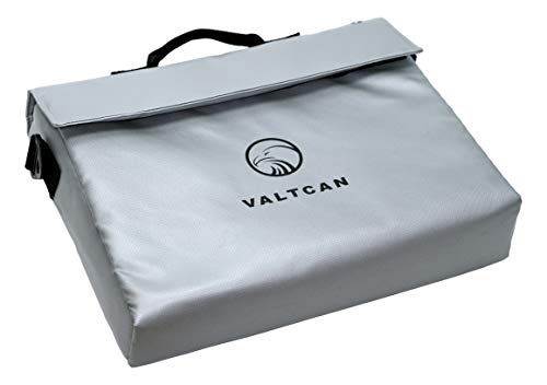 Valtcan Fireproof Document Money Bag XL Large Safe Wildfire (15 x 11 x 3.5 Inches) Strongest Quad 4 Layer Heat Protection Non-Itchy Fire and Water Resistant Protects Photos Jewelry Cash Document Files