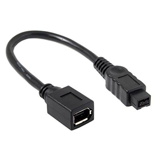 IEEE 1394 6Pin Female to 1394b 9Pin Male Firewire 400 to 800 Cable 20cm - Thumbnail 5