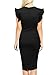 Miusol Women's Business Retro Ruffles Slim Cocktail Pencil Dress (Large, Black)