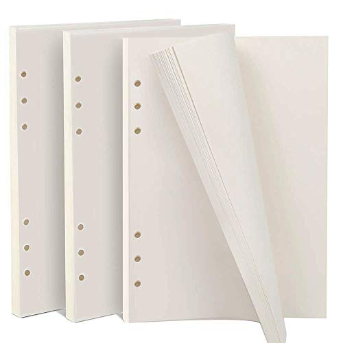 A5 Refill Paper Refillable Paper Unlined Blank Filler Paper Loose Leaf Paper 6-Holes Inserts 135 Sheets 270 Pages - Thumbnail 7