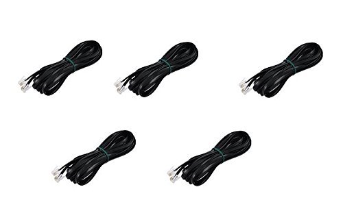 2.5 Meter Length RJ11 Plug to Plug (Pack of 5 Pcs) Telephone Modem Line Cable, Telephone Cable