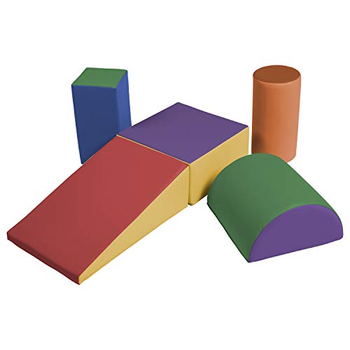 31Hp0pbi0EL - ECR4Kids SoftZone Climb and Crawl Foam Play Set for Toddlers and Preschoolers (5-Piece)