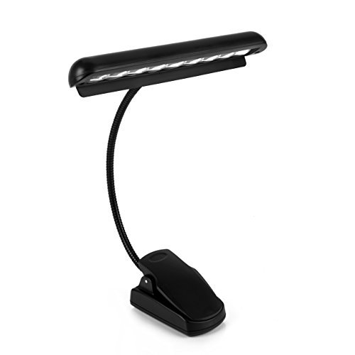 Eyourlife 9 LED Music Stand Light Clip on Light Book Reading Light Desktop Light Adjustable Light for Music Stand Orchestra Pit Desktop Travel Computer