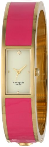kate spade new york Women's 1YRU0047 Carousel Gold-Plated and Enamel Bangle Watch
