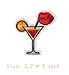 25 Pcs Summer Breeze Iron On Embroidered Applique DIY Decoration Patch Set - T-shirt Milk Cola Cocktail Boat Popcorn Ice-Cream Palm Tree Cup Cake Rainbow Patches