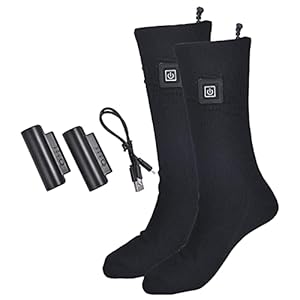 ZYZY Elektrische verwarmde sokken,Oplaadbare thermische sokken op batterij,Warme katoenen sokken voor mannen vrouwen