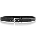 Men Black Leather Dress Belt for Christmas Gift 40