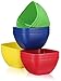 Zilpoo 12 Pack – Reusable Hard Plastic Cereal | Soup Bowls 20 oz. Unbreakable Microwave | Dishwasher Safe, BPA Free, Small Kids Fun Assorted Colors Set