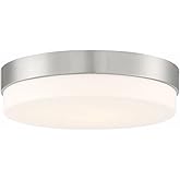 Access Lighting 20827LEDD-BS/OPL Roma Flush Mount, 1-Light 35 Watts, Brushed Steel
