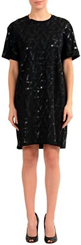 Versace Versus Black Short Sleeve Women's Shirt Dress US XS IT 38